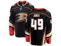 #49 Breakaway Max Jones Youth Black NHL Jersey - Home Anaheim Ducks