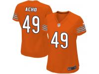 #49 Sam Acho Chicago Bears Alternate Jersey _ Nike Women's Orange NFL Game