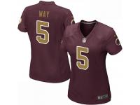 #5 Tress Way Washington Redskins Alternate Jersey _ Nike Women's Burgundy Red 80th Anniversary NFL Game