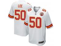 #50 Game Darron Lee White Football Road Men's Jersey Kansas City Chiefs