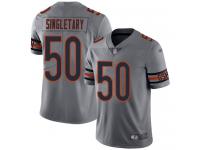 #50 Limited Mike Singletary Silver Football Men's Jersey Chicago Bears Inverted Legend Vapor Rush