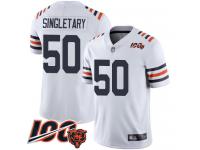 #50 Limited Mike Singletary White Football Men's Jersey Chicago Bears 100th Season