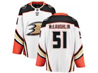 #51 Breakaway Blake McLaughlin Men's White NHL Jersey - Away Anaheim Ducks