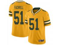 #51 Limited Kyler Fackrell Gold Football Men's Jersey Green Bay Packers Inverted Legend Vapor Rush