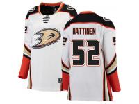 #52 Breakaway Julius Nattinen Women's White NHL Jersey - Away Anaheim Ducks