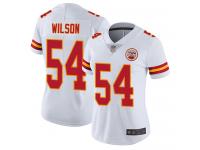 #54 Limited Damien Wilson White Football Road Women's Jersey Kansas City Chiefs Vapor Untouchable