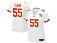 #55 Game Frank Clark White Football Road Women's Jersey Kansas City Chiefs