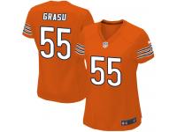 #55 Hroniss Grasu Chicago Bears Alternate Jersey _ Nike Women's Orange NFL Game