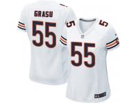 #55 Hroniss Grasu Chicago Bears Road Jersey _ Nike Women's White NFL Game