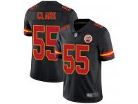 #55 Limited Frank Clark Black Football Youth Jersey Kansas City Chiefs Rush Vapor Untouchable