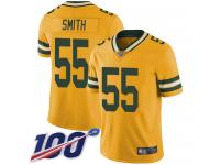 #55 Limited Za'Darius Smith Gold Football Youth Jersey Green Bay Packers Rush Vapor Untouchable 100th Season