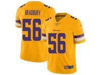 #56 Limited Garrett Bradbury Gold Football Men's Jersey Minnesota Vikings Inverted Legend Vapor Rush