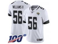 #56 Limited Quincy Williams II White Football Road Men's Jersey Jacksonville Jaguars Vapor Untouchable 100th Season