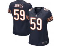 #59 Christian Jones Chicago Bears Home Jersey _ Nike Women's Navy Blue NFL Game