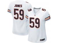 #59 Christian Jones Chicago Bears Road Jersey _ Nike Women's White NFL Game