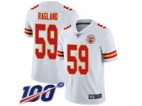 #59 Limited Reggie Ragland White Football Road Youth Jersey Kansas City Chiefs Vapor Untouchable 100th Season