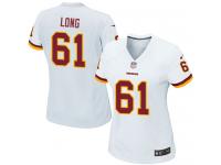 #61 Spencer Long Washington Redskins Road Jersey _ Nike Women's White NFL Game