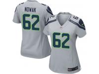 #62 Drew Nowak Seattle Seahawks Alternate Jersey _ Nike Women's Grey NFL Game