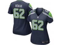 #62 Drew Nowak Seattle Seahawks Home Jersey _ Nike Women's Navy Blue NFL Game