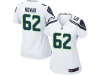 #62 Drew Nowak Seattle Seahawks Road Jersey _ Nike Women's White NFL Game