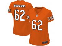 #62 Vladimir Ducasse Chicago Bears Alternate Jersey _ Nike Women's Orange NFL Game