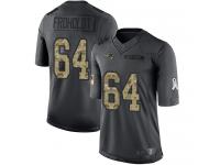 #64 Limited Hjalte Froholdt Black Football Men's Jersey New England Patriots 2016 Salute to Service