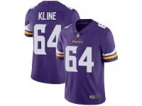 #64 Limited Josh Kline Purple Football Home Men's Jersey Minnesota Vikings Vapor Untouchable