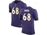 #68 Elite Matt Skura Purple Football Home Men's Jersey Baltimore Ravens Vapor Untouchable