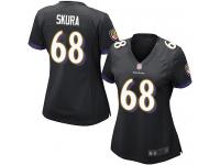 #68 Game Matt Skura Black Football Alternate Women's Jersey Baltimore Ravens