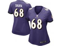 #68 Game Matt Skura Purple Football Home Women's Jersey Baltimore Ravens