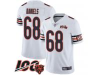 #68 Limited James Daniels White Football Road Men's Jersey Chicago Bears Vapor Untouchable 100th Season