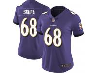 #68 Limited Matt Skura Purple Football Home Women's Jersey Baltimore Ravens Vapor Untouchable