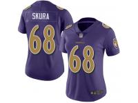 #68 Limited Matt Skura Purple Football Women's Jersey Baltimore Ravens Rush Vapor Untouchable