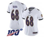 #68 Limited Matt Skura White Football Road Women's Jersey Baltimore Ravens Vapor Untouchable 100th Season