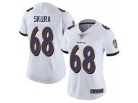 #68 Limited Matt Skura White Football Road Women's Jersey Baltimore Ravens Vapor Untouchable