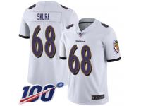 #68 Limited Matt Skura White Football Road Youth Jersey Baltimore Ravens Vapor Untouchable 100th Season