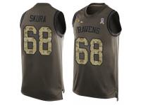 #68 Matt Skura Green Football Men's Jersey Baltimore Ravens Salute to Service Tank Top