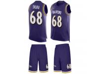 #68 Matt Skura Purple Football Men's Jersey Baltimore Ravens Tank Top Suit