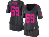 #69 Jared Allen Chicago Bears Jersey _ Nike Women's Dark Grey Breast Cancer Awareness NFL Game