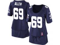 #69 Jared Allen Chicago Bears Jersey _ Nike Women's Navy Blue Breast Cancer Awareness NFL Game
