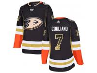 #7 Adidas Authentic Andrew Cogliano Men's Black NHL Jersey - Anaheim Ducks Drift Fashion