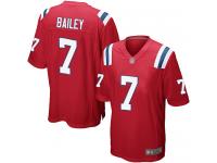 #7 Game Jake Bailey Red Football Alternate Men's Jersey New England Patriots