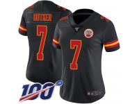 #7 Limited Harrison Butker Black Football Women's Jersey Kansas City Chiefs Rush Vapor Untouchable 100th Season