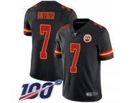 #7 Limited Harrison Butker Black Football Youth Jersey Kansas City Chiefs Rush Vapor Untouchable 100th Season