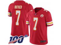 #7 Limited Harrison Butker Red Football Home Men's Jersey Kansas City Chiefs Vapor Untouchable 100th Season