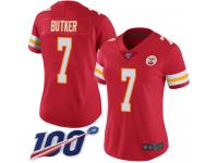 #7 Limited Harrison Butker Red Football Home Women's Jersey Kansas City Chiefs Vapor Untouchable 100th Season