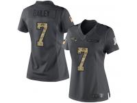 #7 Limited Jake Bailey Black Football Women's Jersey New England Patriots 2016 Salute to Service