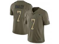 #7 Limited Jake Bailey Olive Camo Football Men's Jersey New England Patriots 2017 Salute to Service