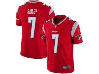 #7 Limited Jake Bailey Red Football Men's Jersey New England Patriots Inverted Legend