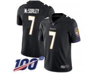 #7 Limited Trace McSorley Black Football Alternate Youth Jersey Baltimore Ravens Vapor Untouchable 100th Season